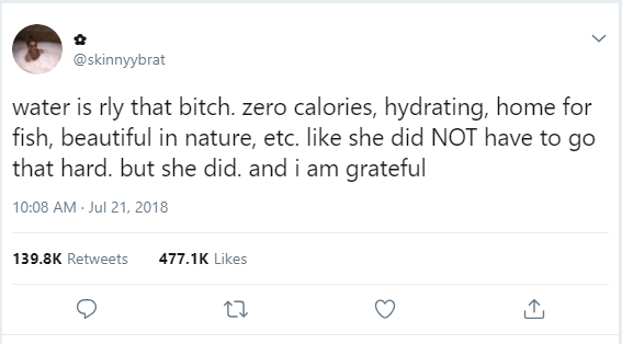 funny tweets about drink water