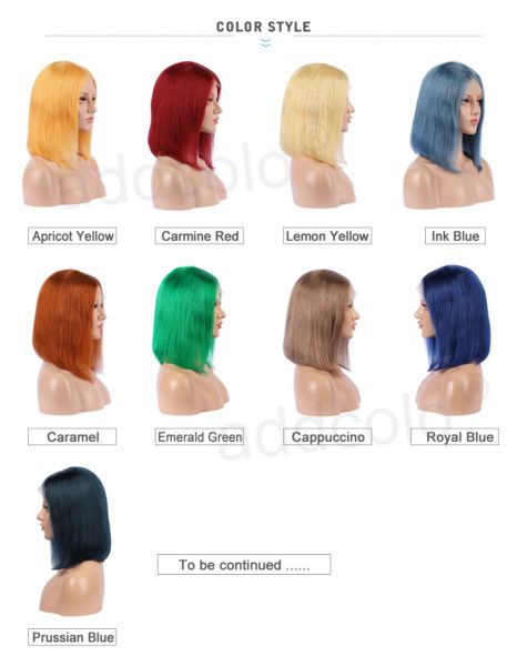 color human hair wigs