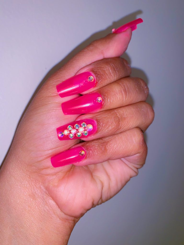 nail art bling rhinestones at home