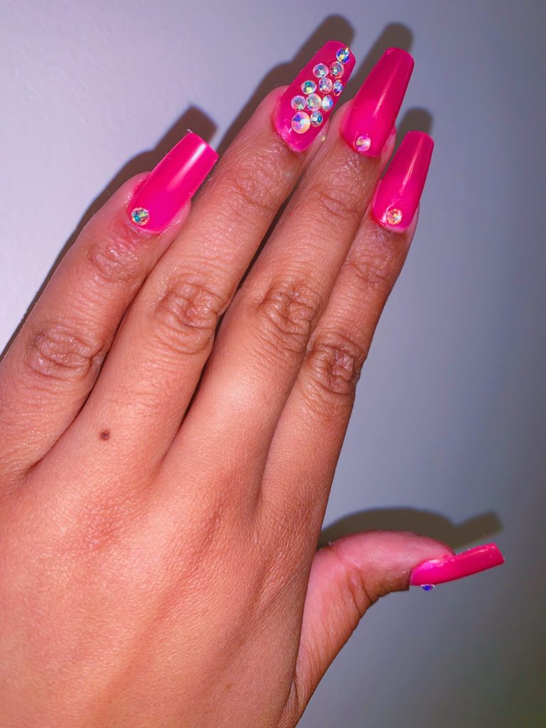 nail art bling rhinestones at home